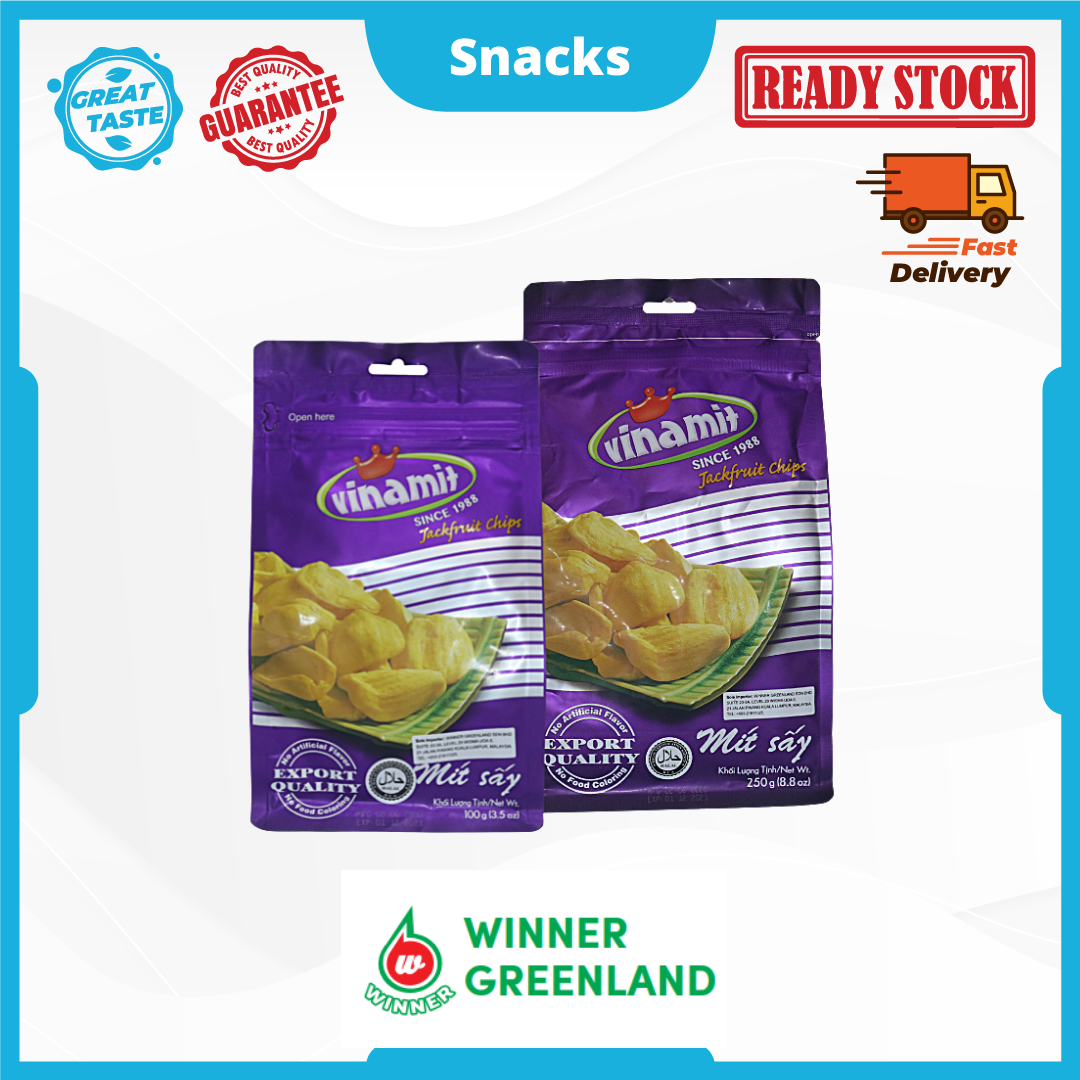 VINAMIT Vacuum Fried Jackfruit Chips, 250 gram Lazada