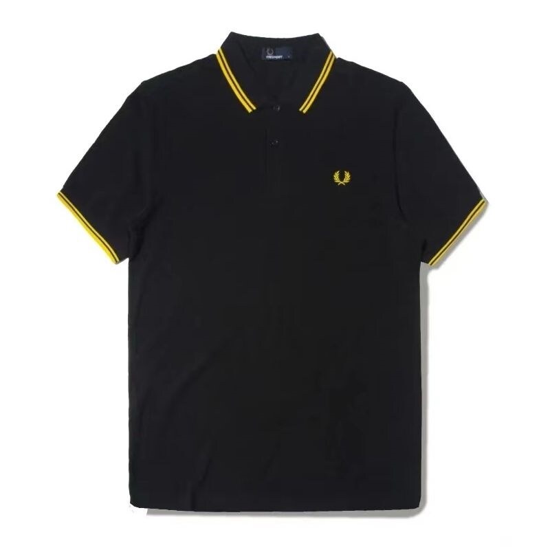 Men's polo shirt FRED PERRY 2023 new lapel short-sleeved T-shirt business simple British fashion wheat ear New promotion