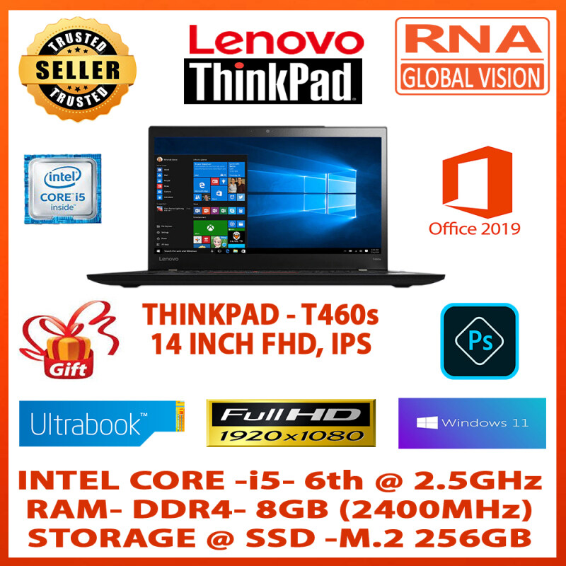 LENOVO THINKPAD | Lenovo ThinkPad T460s, core i5- 6thgen, Ram- 8gb, SSD m.2- 256GB, Malaysia