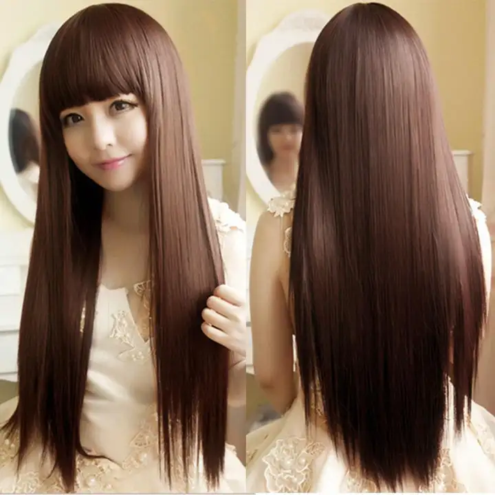 brown hair wig halloween