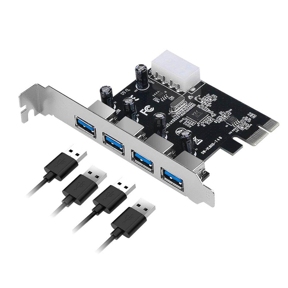 4 Ports USB 3.0 HUB To PCI-E PCI Express Card Adapter Extention Cable
