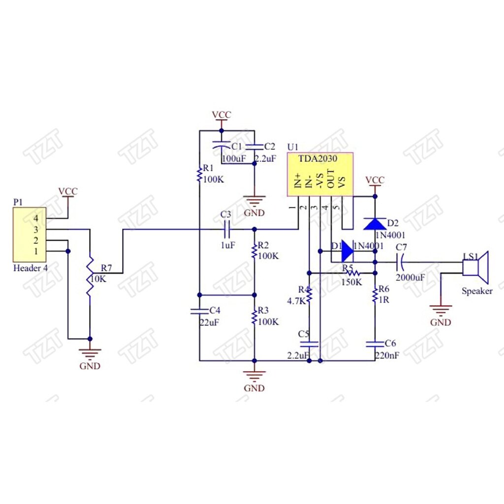 Mô-đun TDA2030 Mô-đun Bộ Khuếch Đại Âm Thanh TDA2030, TDA2030A 6-12V Đơn
