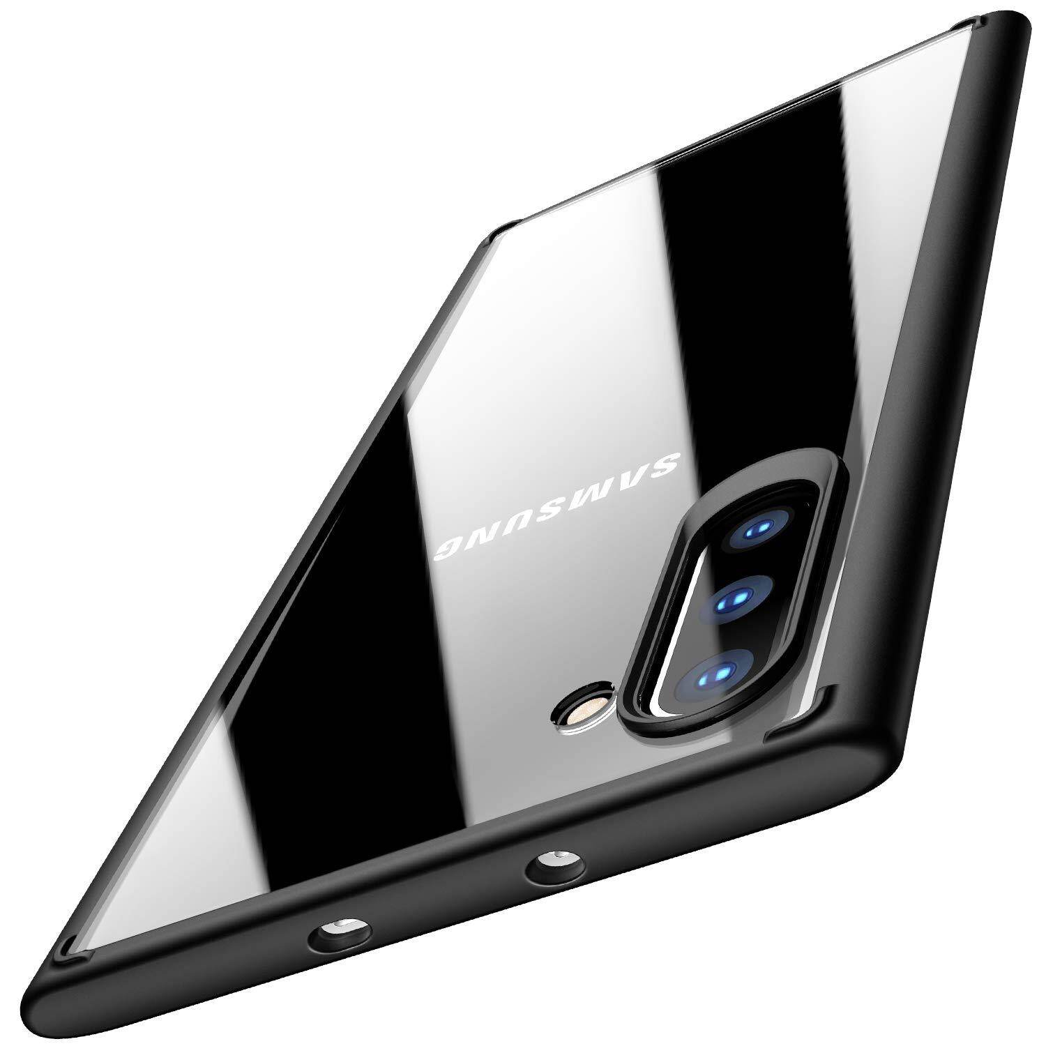 For Samsung Galaxy Note 10 Case, PC + TPU Clear Hard Back Panel Hybrid Ultra-Thin [ Slim Fit ] Protect Cover Shock Absorption Back-Transparent Bumper for Samsung Galaxy Note 10