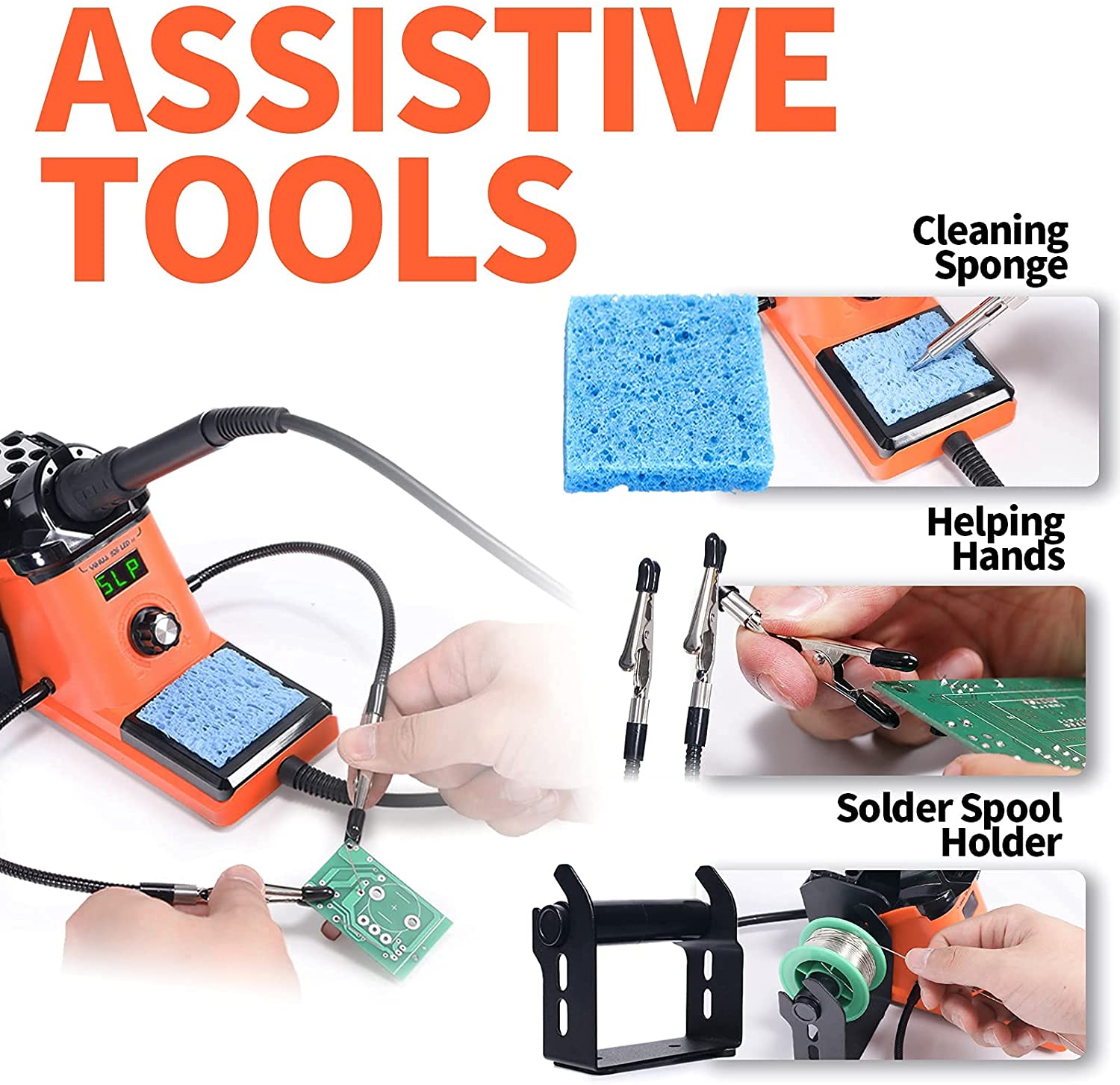 diymore [Chính Hãng 100%]  Bộ Trạm Hàn Sắt Hiển Thị Kỹ Thuật Số Nhiệt Độ Không Đổi 60W, Máy Hàn Sắt Hàn Cầm Tay Tự Động Chờ Và Ngủ, Bàn Ủi Điện Fahrenheit Chuyển Đổi Đa Chức Năng, Điều Chỉnh Nhiệt Độ 90-480 ℃