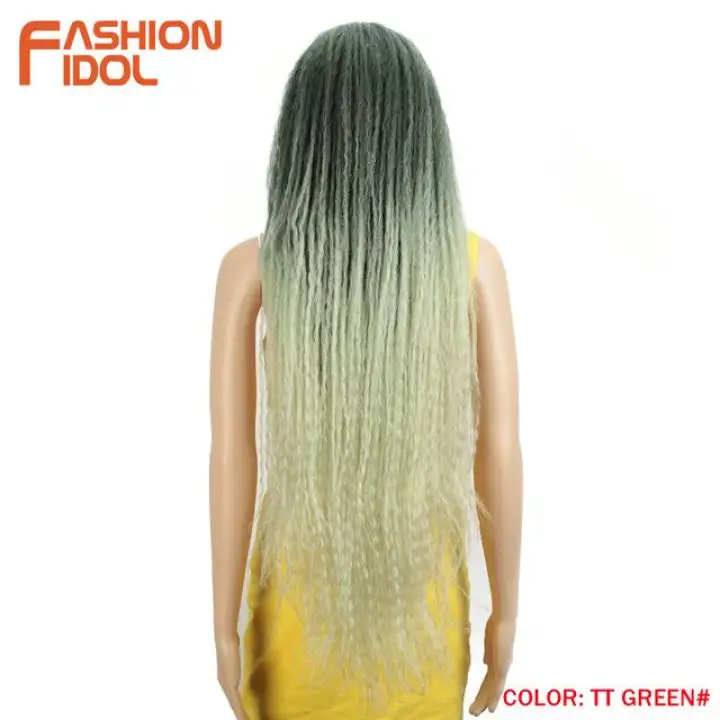 Fashion Idol Afro Kinky Straight Hair Weave Long Braided Wig
