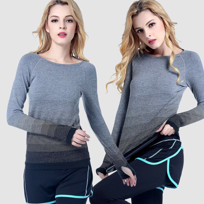 SUPERFLOWER Women Long Sleeve Workout T-Shirt Dry Quick Fiess Casual Slim Top_voghion.com