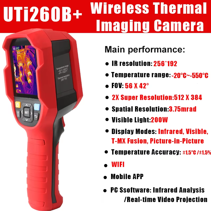 UNI-T UTi260B+ Wireless WIFI Thermal Imaging Camera Mobile APP 512