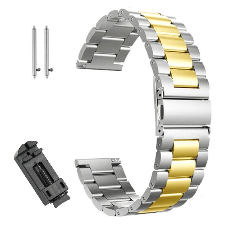 Stainless steel strap 18mm 20mm 22mm 24mm,watch band fitbit strap/stainless watch Metal Straps for Mens & Women, Compatbile for Samsung, Huawei, Fossil, Smart Watch