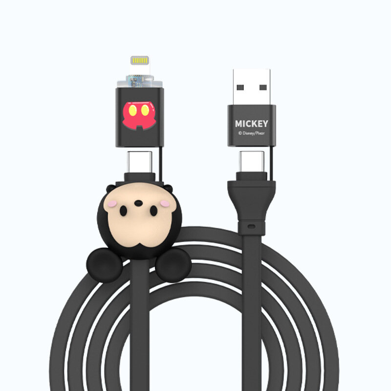 (4 IN 1)65W 100% Authentic Disney Cable Fast Charging PD Cable 20W Type-C to Lightning USB to Lightning Cable With data transmission USB Cable Type-C to Type-C Cables LY8