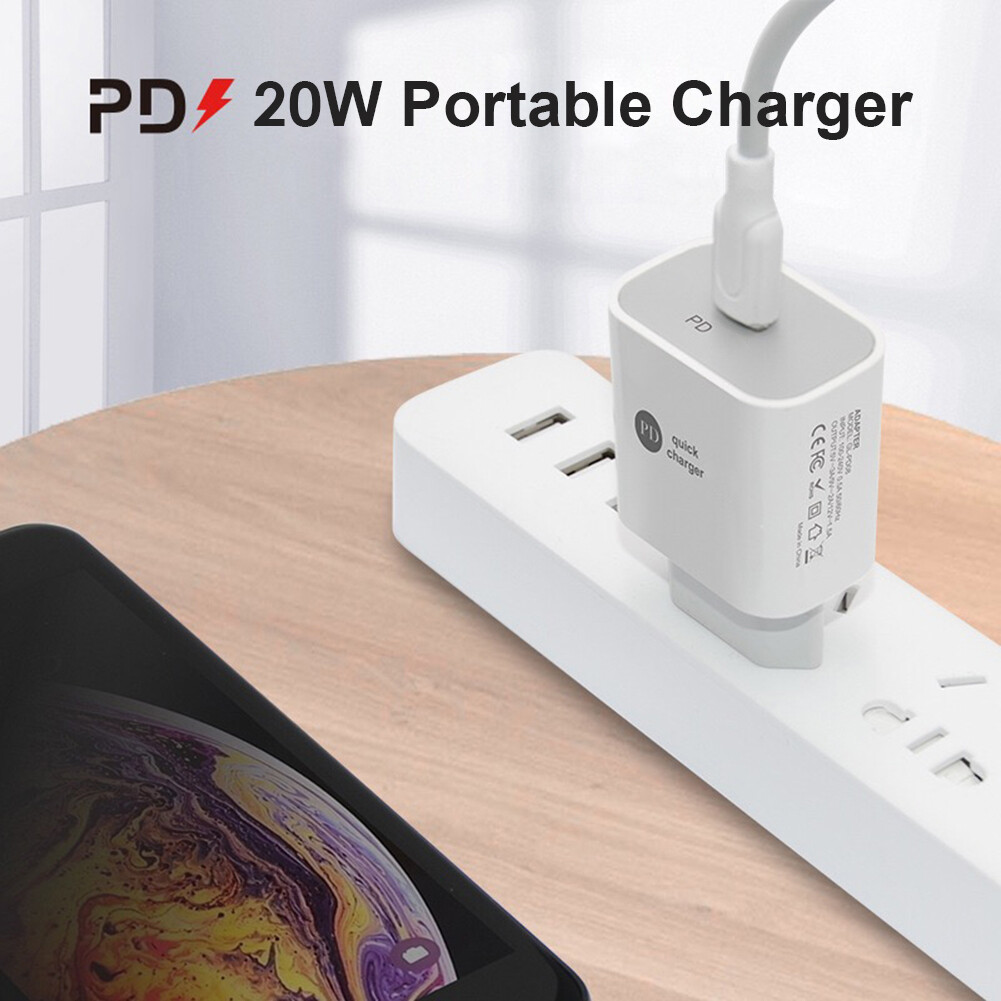 US EU Plug USB C Charger 20W PD Type C Wall Charger Adapter for iPhone 12