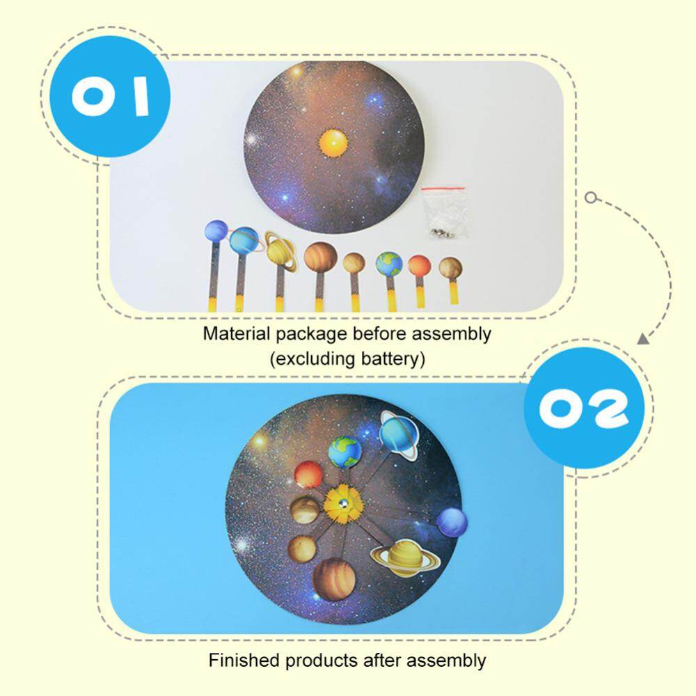 DIY Solar System Planets Model Scientific Experiment Toy Interesting Kids Educational Toy