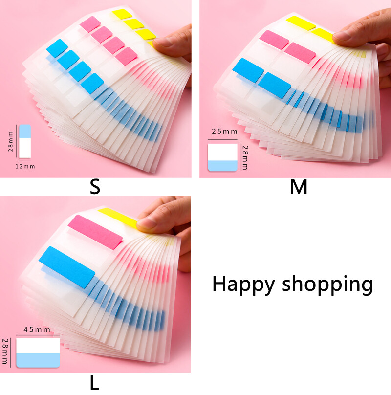 120 Tờ Nhãn Dán Chỉ Mục Hàn Quốc Nhãn Dán Phân Loại Có Thể Ghi Trong Suốt