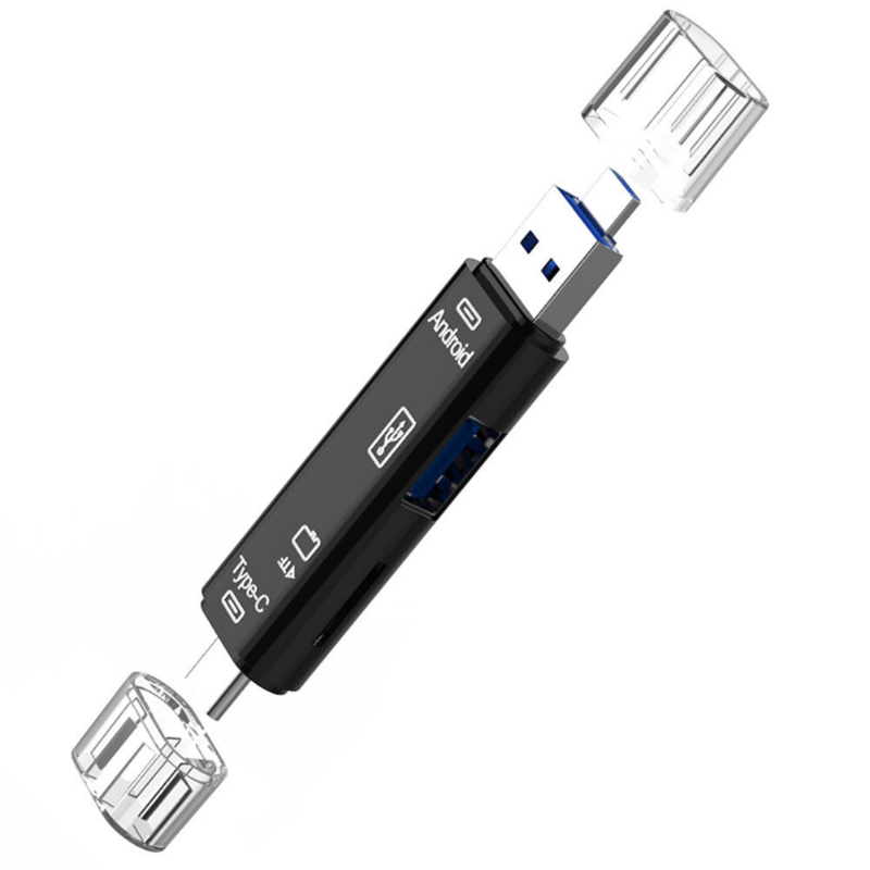 Đầu Đọc 5 Trong 1 Usb Đa Chức Năng 2.0 Loại C/Usb /Micro Usb/Tf/Thẻ Nhớ SD Bộ Chuyển Đổi Đầu Đọc Thẻ OTG Phụ Kiện Điện Thoại Di Động