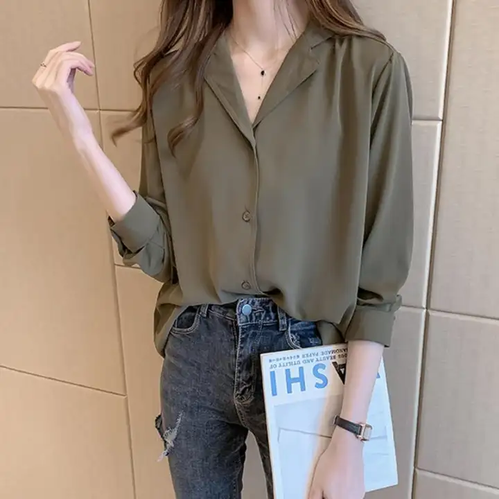 korean long sleeve blouse