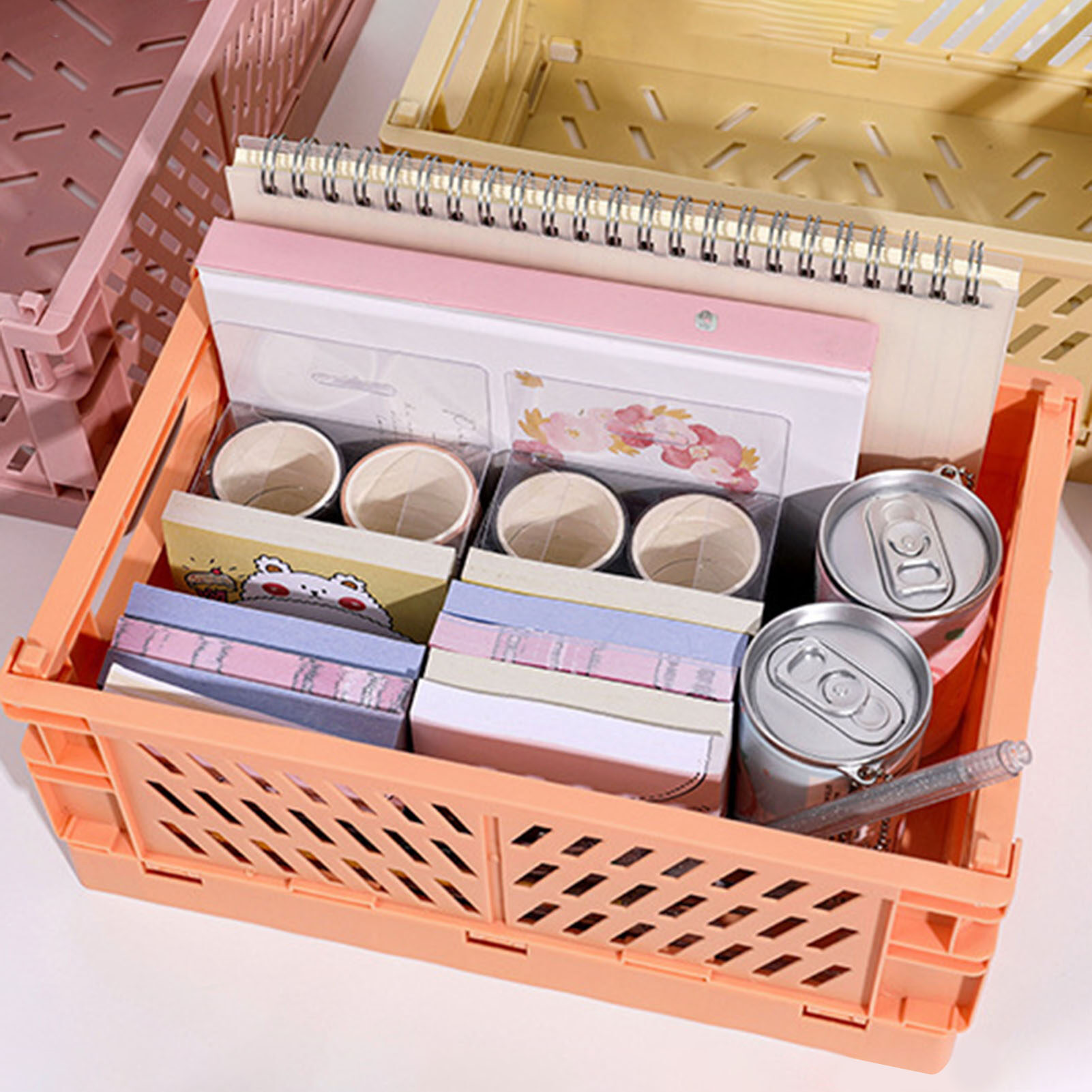 Giỏ Đựng Laca, Hộp Đựng Gia Dụng Có Thể Gập Lại Bằng Nhựa Dung Tích Lớn Gấp Gọn Dùng Hàng Ngày