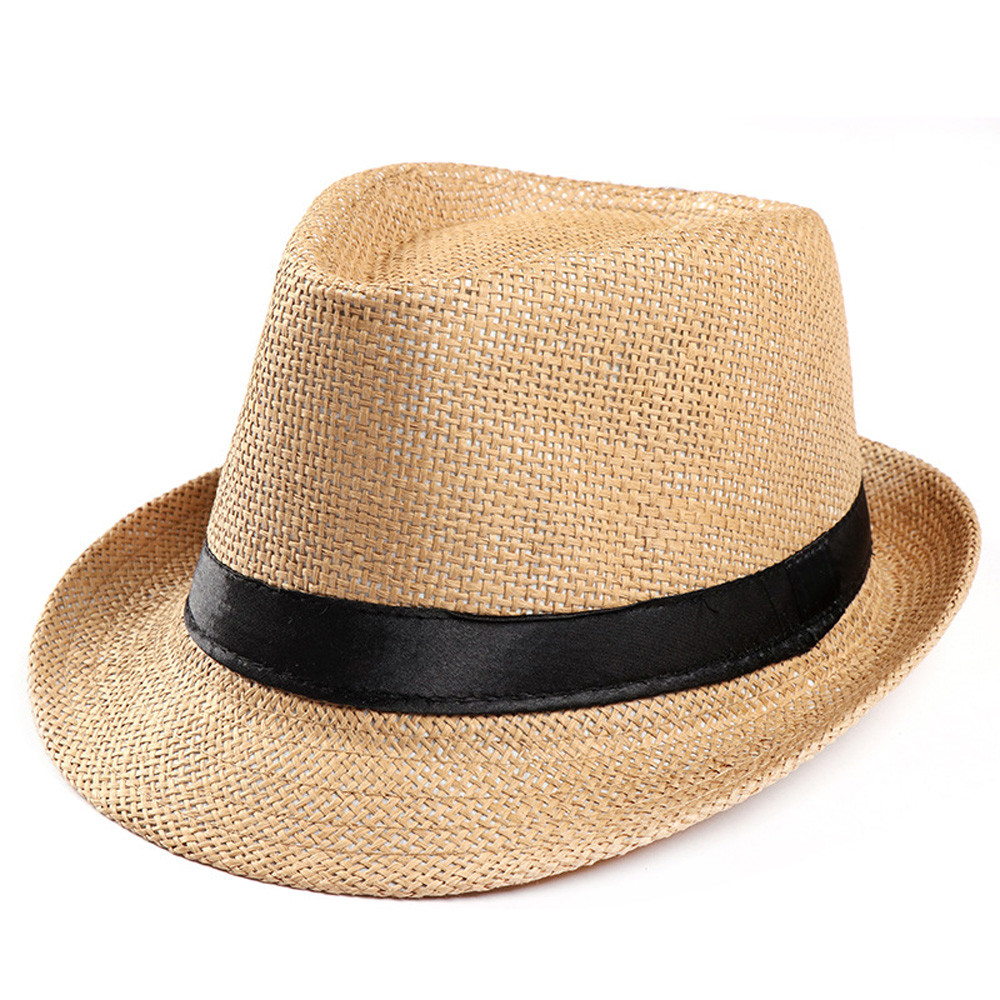 Fedora Unisex In Paglia Con Piume Multicolori - Stile Gangster, Estivo, Perfetto Per Spiaggia