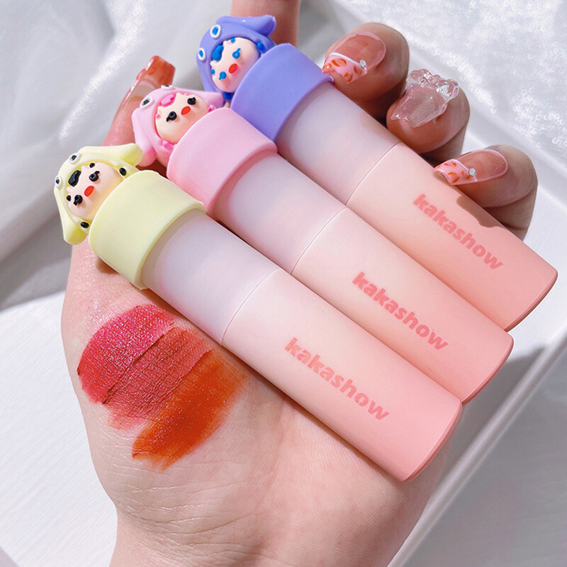 BEAUTYBIGBANG trang Điểm Tông Nude Hoạt Hình Dễ Thương Son Bùn Mờ Dễ Trang Điểm Không Dễ Bị Mất Màu, Mộ Trang Điểm Môi Học Sinh Bền Màu