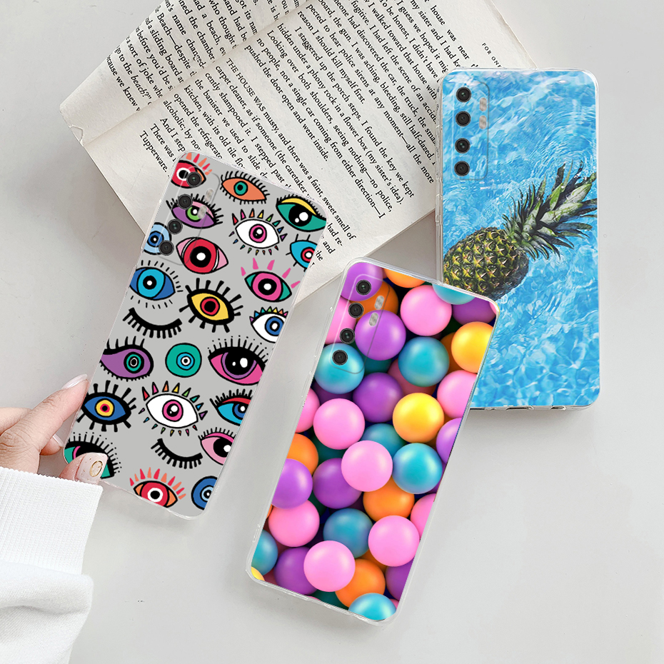 Casing For Xiaomi Mi Note 10 Lite Case Clear Cute Painted Silicone Soft TPU Back Cover Phone Case