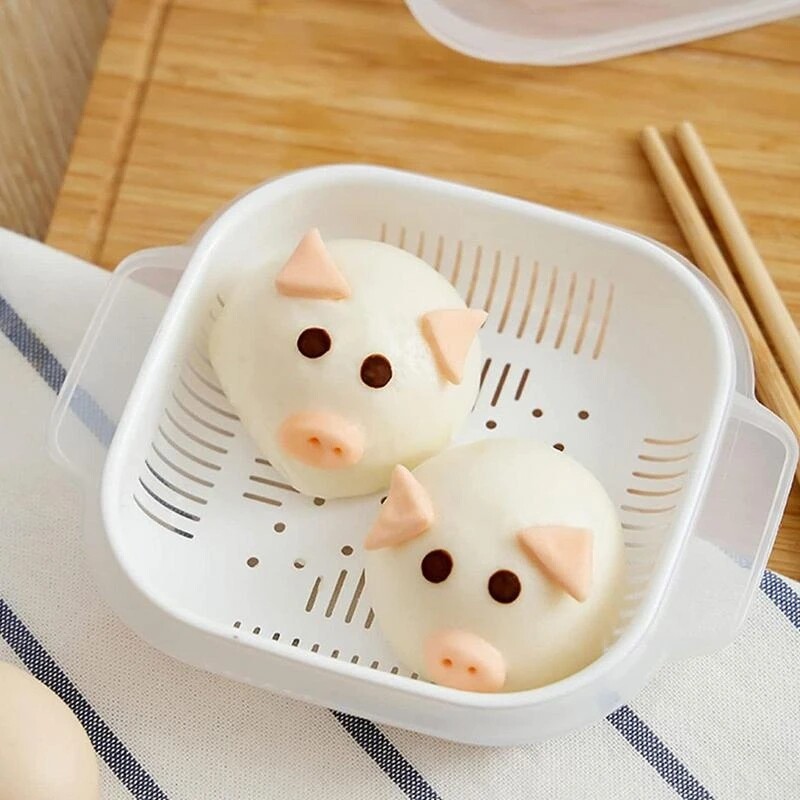2pcs Rice Sub Packaging Fresh-keeping Box Frozen Heated Microwave Oven Vegetable Rice Separate Rice Sub Packaging Box Kitchen Tools