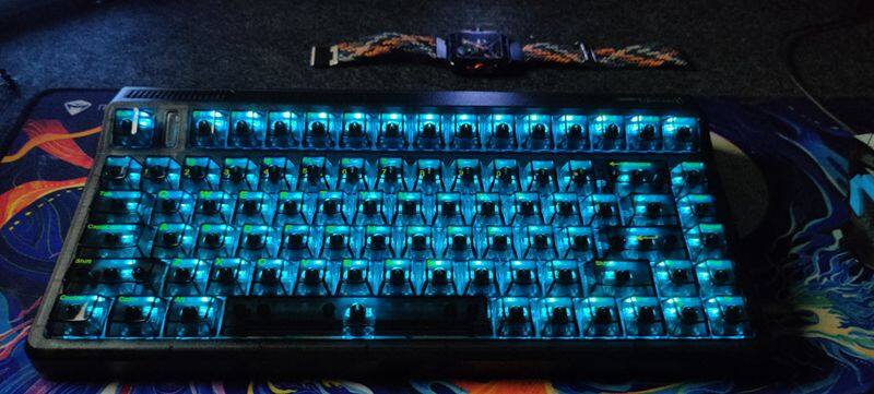 【Keycap Only】Fully transparent keycap shine through 125 Keys Cherry Profile PC material Silk screen printing process Keycap For Cherry MX Switch Mechanical Keyboard RK61/Anne Pro 2/GK61