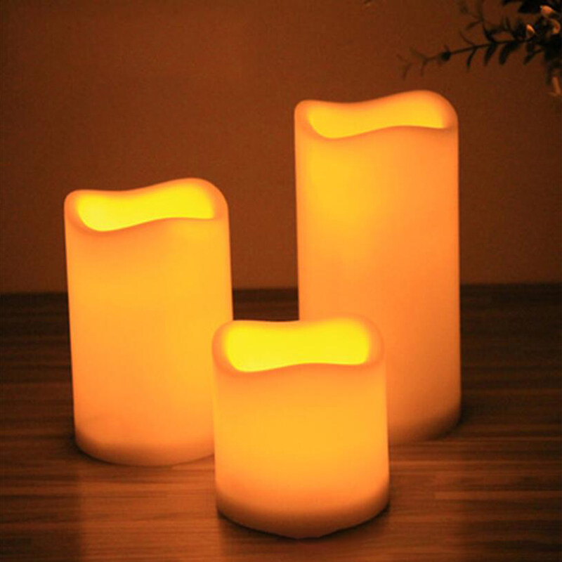 4Pcs Electric Led Candle Flameless Battery Flickering Candle Light Candlelight Dinner