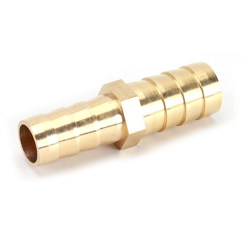 2 Way Straight Hose Barb Connector Brass Barbed Pipe Fitting Reducer Coupler