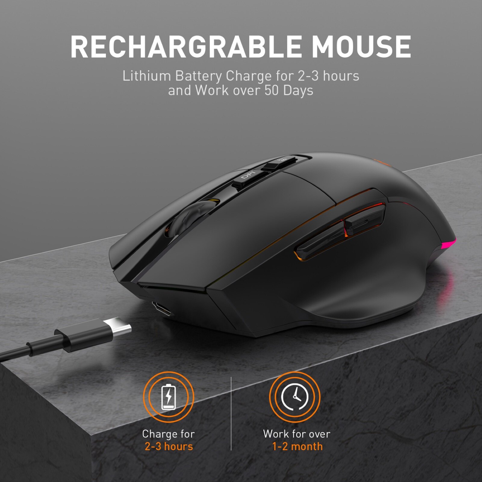 Chuột Type-C Công Thái Học Tương Thích Bluetooth Chuột Không Dây Không Ồn Ào X11 Ba Chế Độ Cho Máy Tính Xách Tay