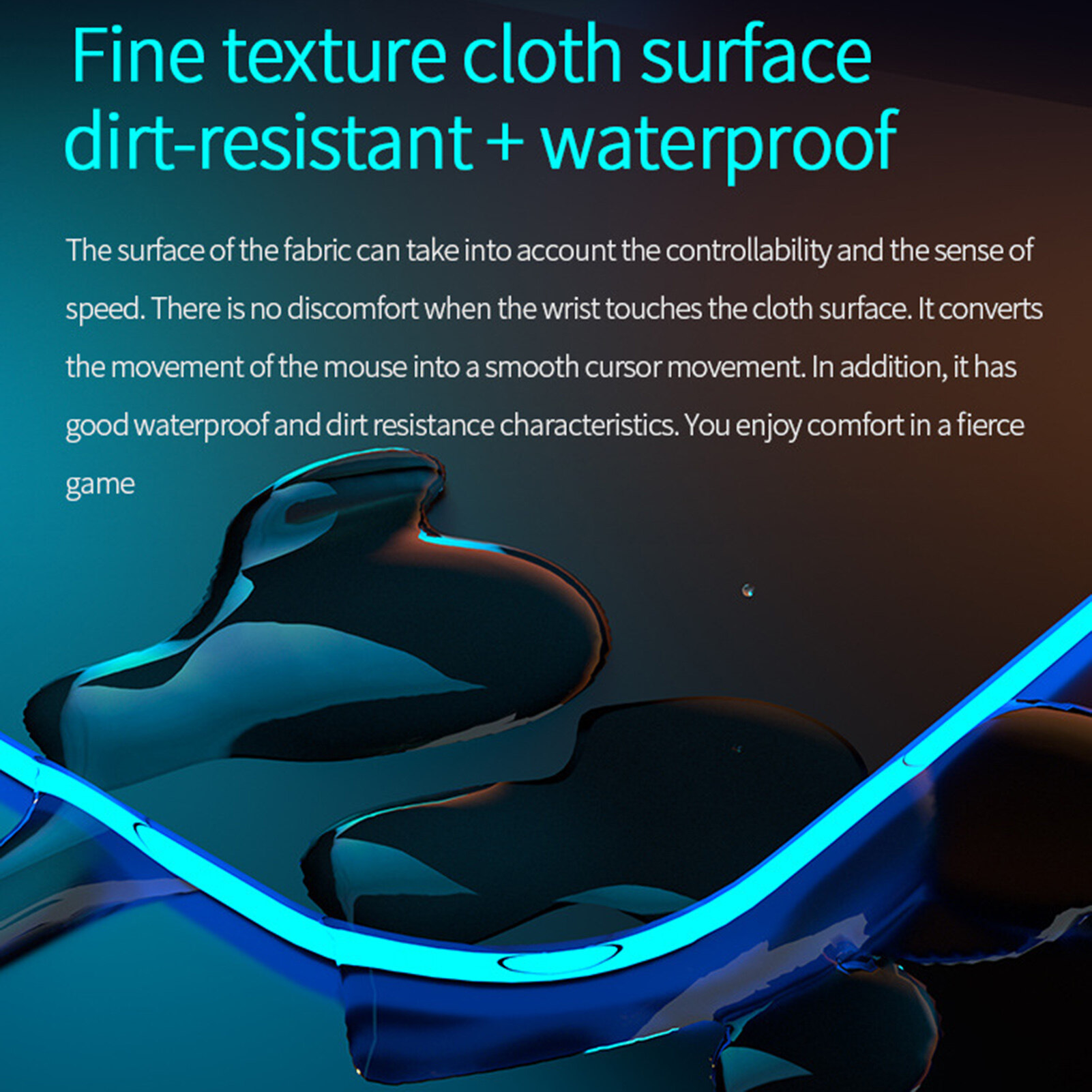 K9186 Mouse Mat Multifunctional Fast Charging 15W RGB Gaming Wireless Charging Computer Mousepad for Home