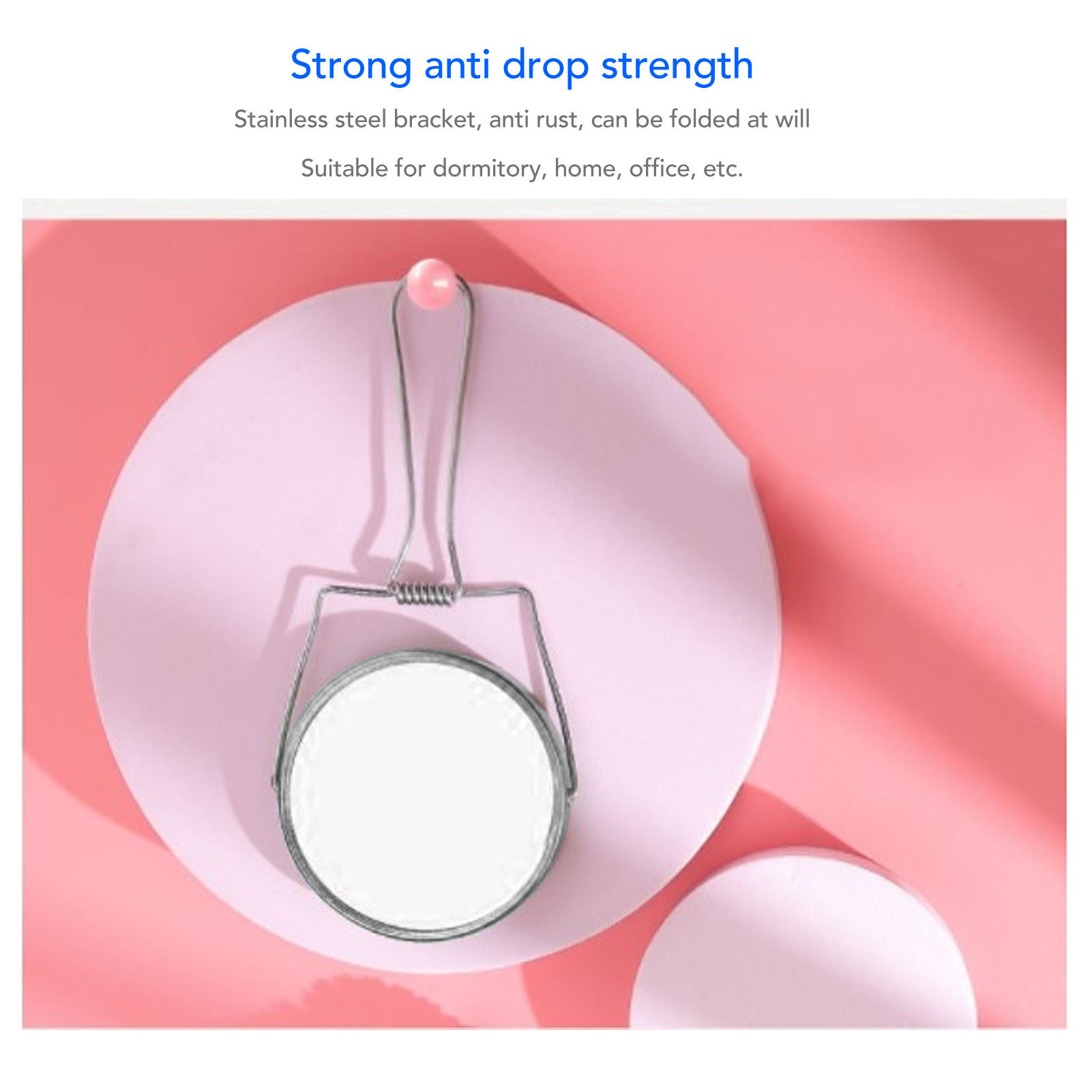 2 Sided Vanity Mirror Smoother Edges Double Sided Silver Vanity Mirror for Office