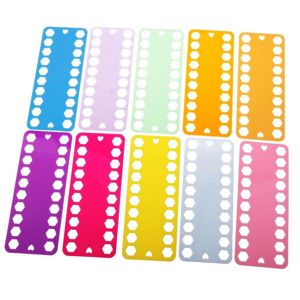 Baoblaze 10x Plastic Embroidery Thread Organizer Cross Stitch Thread Board Plate