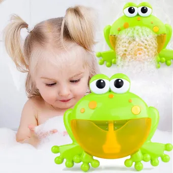 bubble making frog