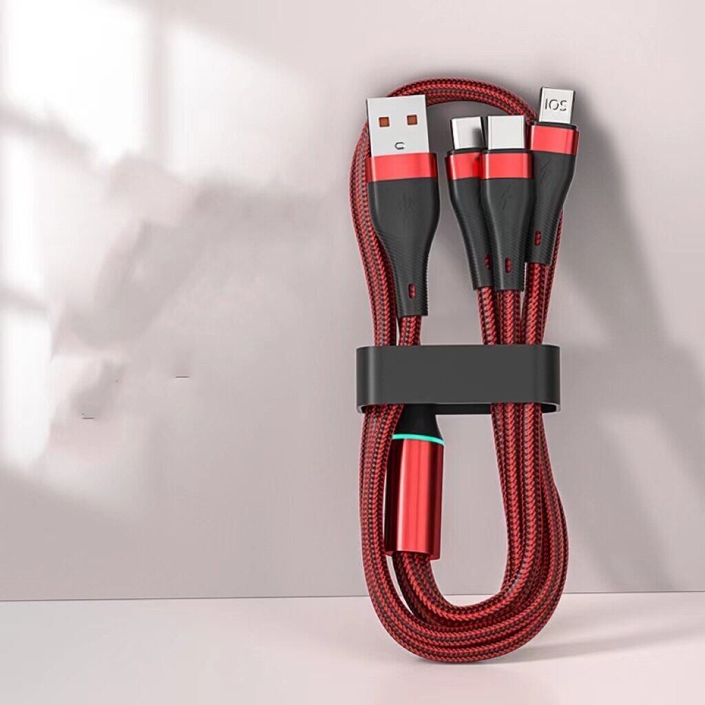 Zeallion Cáp Sạc Nhanh 3 Trong 1 6A Cáp Sạc Dữ Liệu Micro USB Type-C Cho iPhone 14 13 Samsung Xiaomi Huawei Oppo Vivo