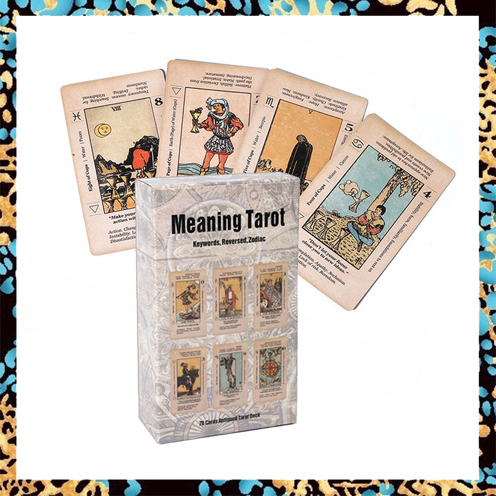 Meaning Tarot Card for Beginners | Meaning on the Cards | Size 10.3x6cm | 78-Cards Classic Tarot Deck | Fortune Telling Game | Divination Cards