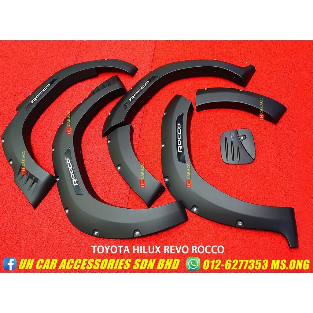 TOYOTA HILUX REVO ROCCO (ROCCO WORD) FENDER ARCH FLARES WITH FUEL TANK