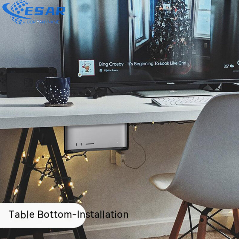 Acrylic Bracket Compatible For Mac Studio Desktop / Wall-mounted Holder Support Frame Host Box Storage Rack