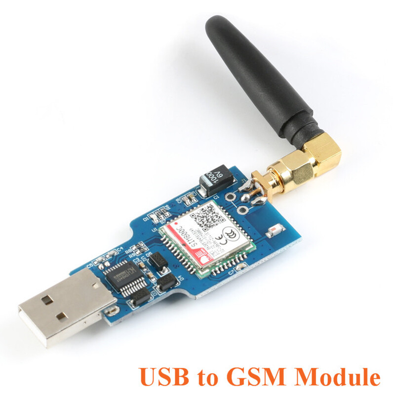 1PCS USB to GSM Module Quad-band GSM GPRS SIM800 SIM800C Module for Wireless Bluetooth SMS Messaging with Antenna