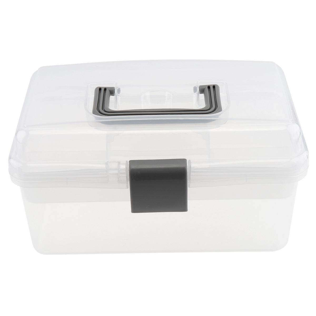 Hộp Đựng Dụng Cụ Hai Lớp Bằng Nhựa Trong Suốt Đa Chức Năng 10 Inch Phụ Kiện Phần Cứng