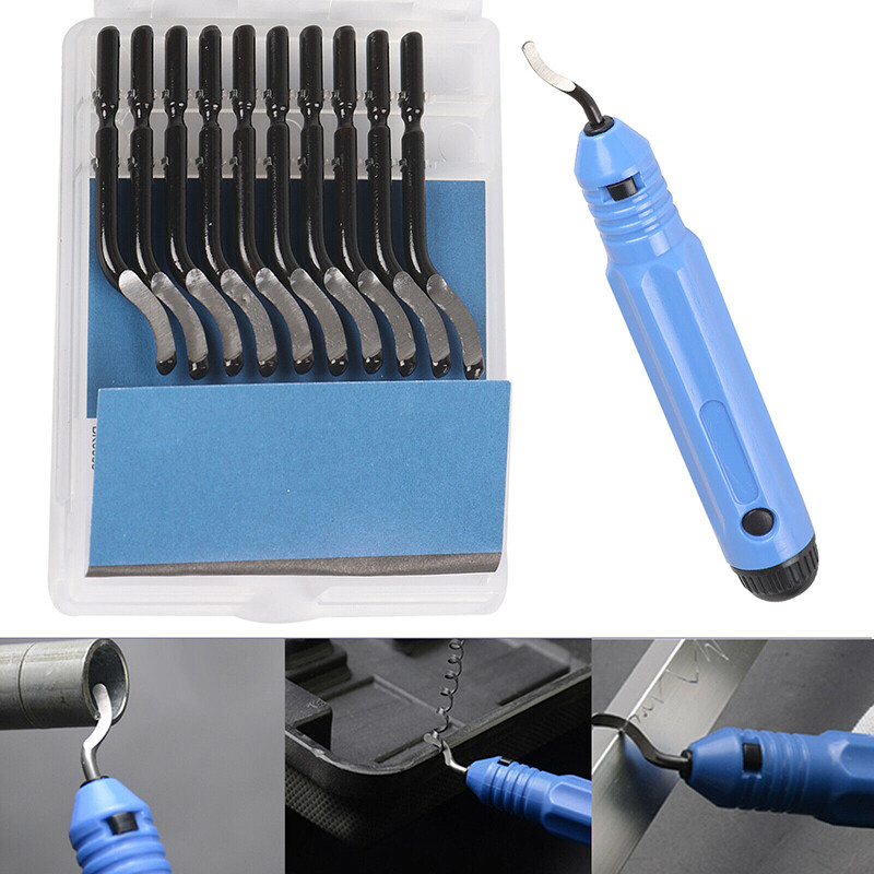 1pc nb1100 burr handle with 10 blades with bs1010 deburring tools kit