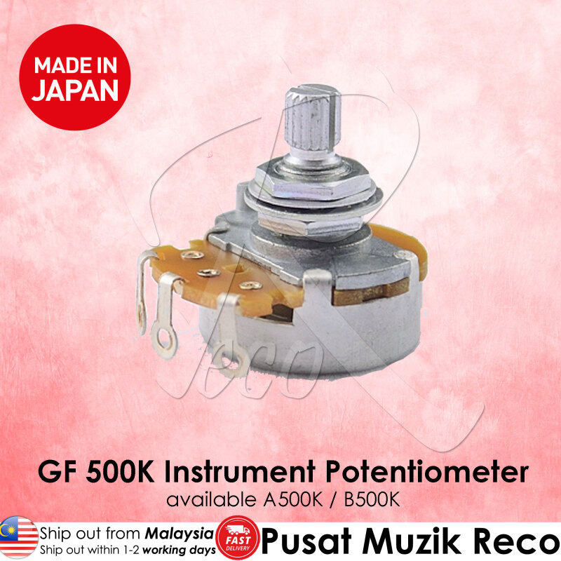 Gotoh GF A500K B500K Audio Linear Guitar Tone Volume 500K Pot Pots Potentiometer - Made in Japan Malaysia