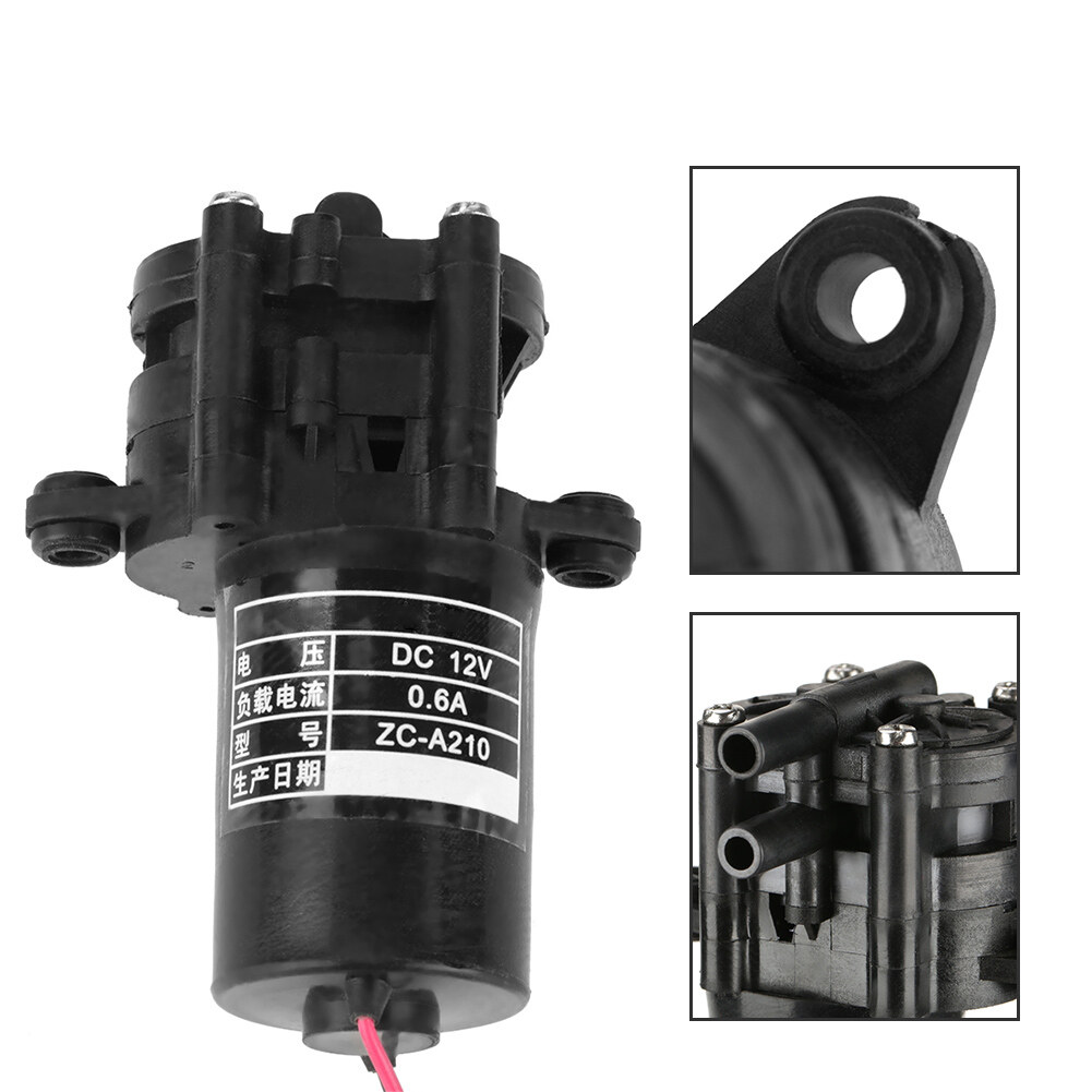 ZC-A210 Máy Bơm Nước Tự Mồi Mini Bằng Nhựa Hiệu Quả Cao 12V, Bơm Bánh Răng Điện Một Chiều
