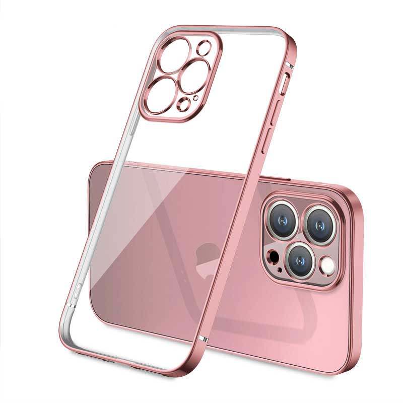 HOCE Plating Clear Soft Case For iPhone 11 12 13 14 15 Pro Max XR X XS Max 14 Plus Protection Cover Casing TPU Crystal Phone Cases Accessories