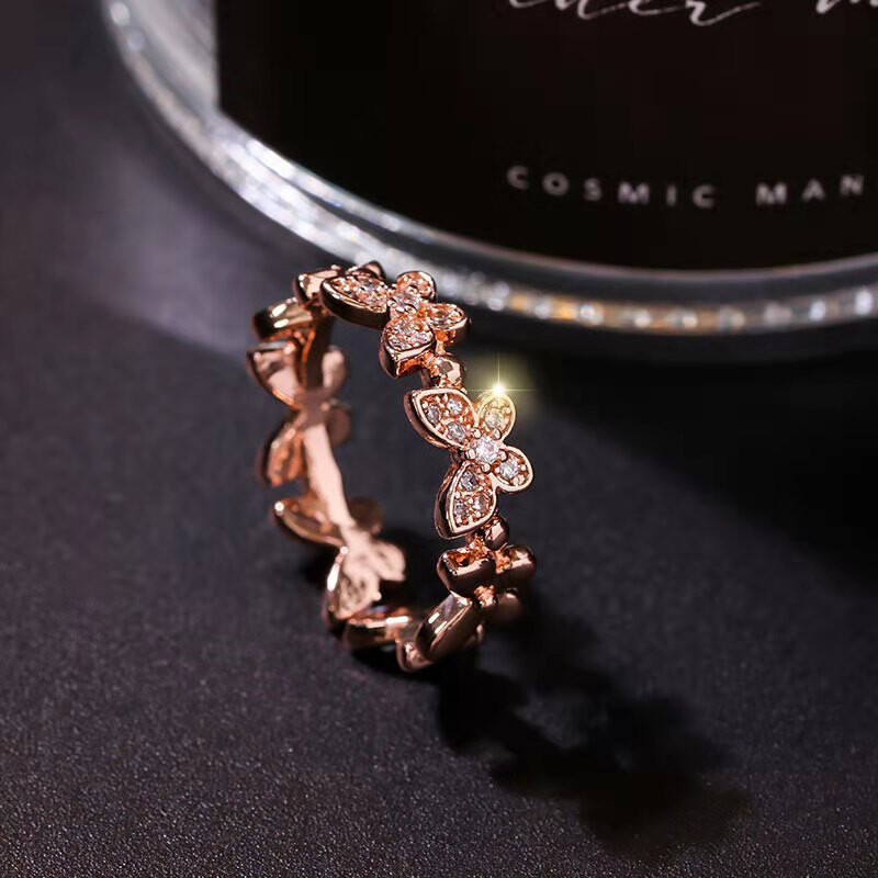 【HOMP】Opening adjustable ring butterfly dance ring adjustable