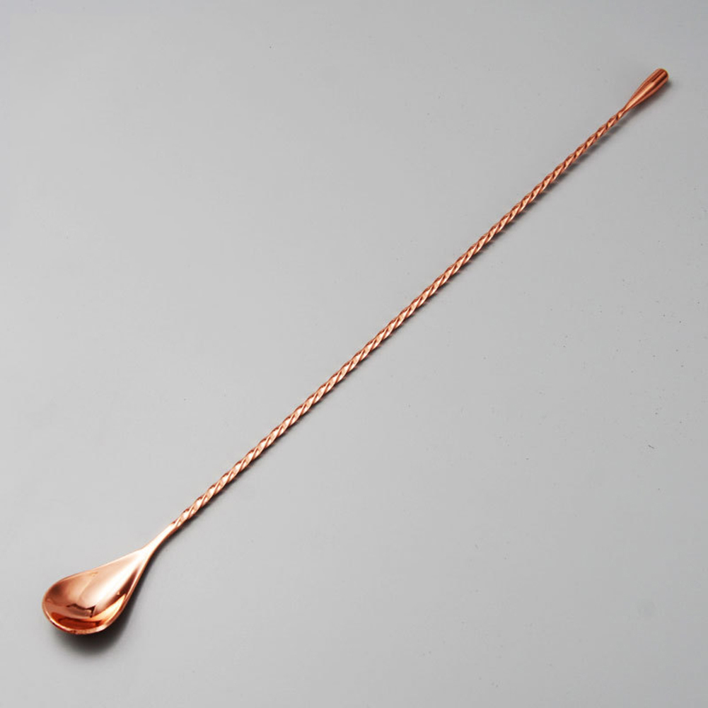 Terylin Stainless Steel Spiral Long Handle Mixing Stir Spoon Bar Bartender Tool
