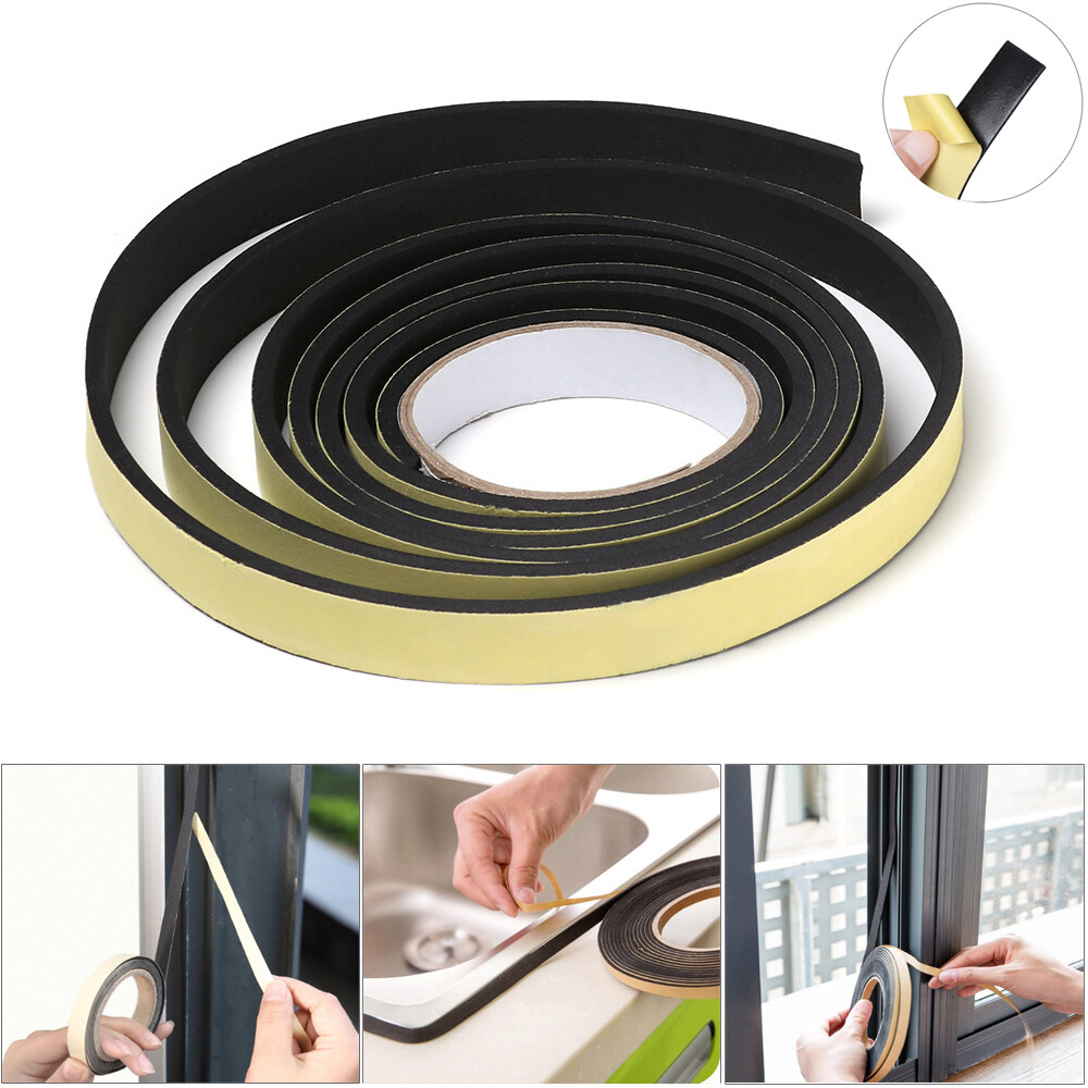 5/10m EVA Foam Sealing Tape Soundproof Self Adhesive Seal Strip Door Window Anti Collision Strip