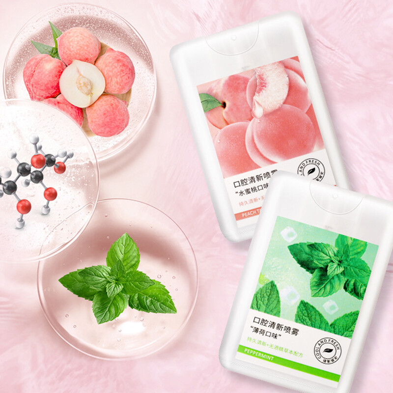 【BeautyMalls】Heyxi Xịt Thơm Miệng Hương Đào