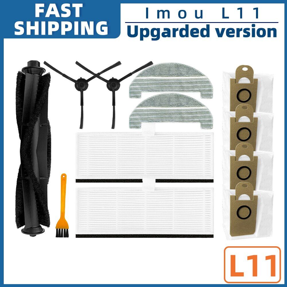 For IMOU L11 Robot Vacuum Cleaner Replacement Spare Parts Accessories Main Brush Side Brush Hepa Filter Mop Rag