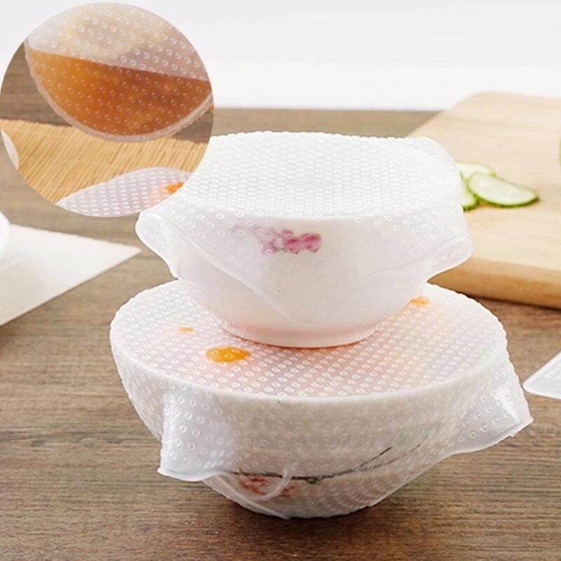 YESPERY Reusable Silicone Plastic Wrap Seal Vacuum Food Fresh Magic Wrap Kitchen Gadget