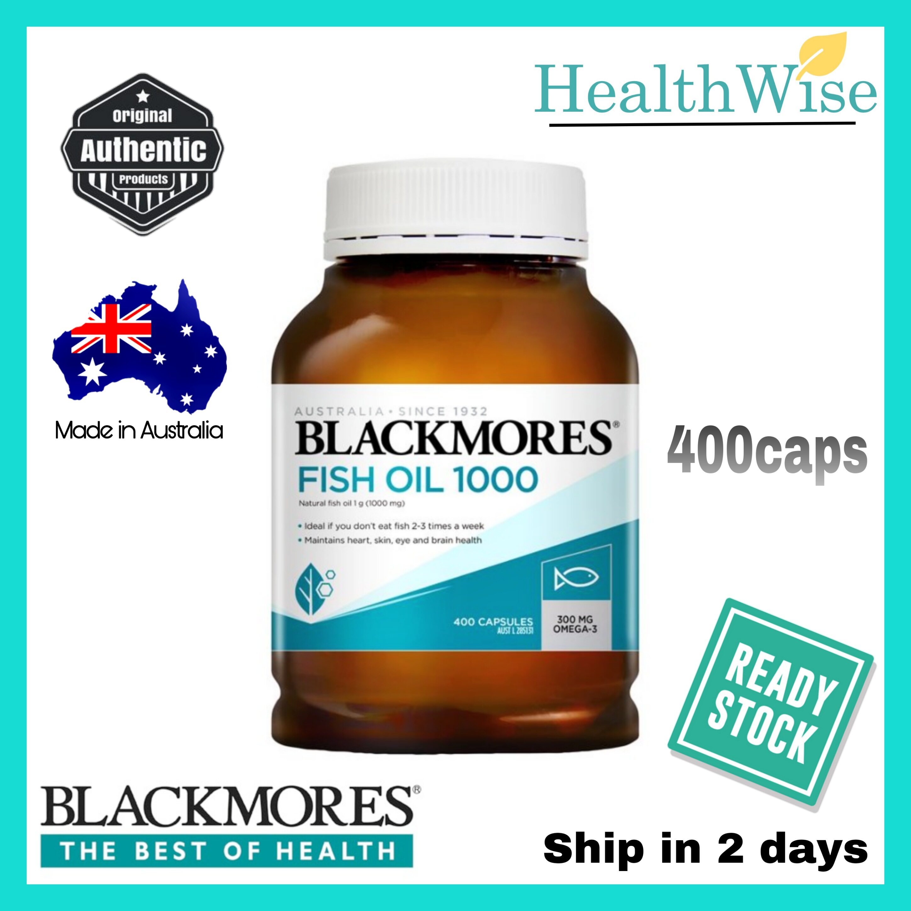 (Made In Australia) Blackmores Fish Oil 1000mg 400 Capsules (expiry Mar ...