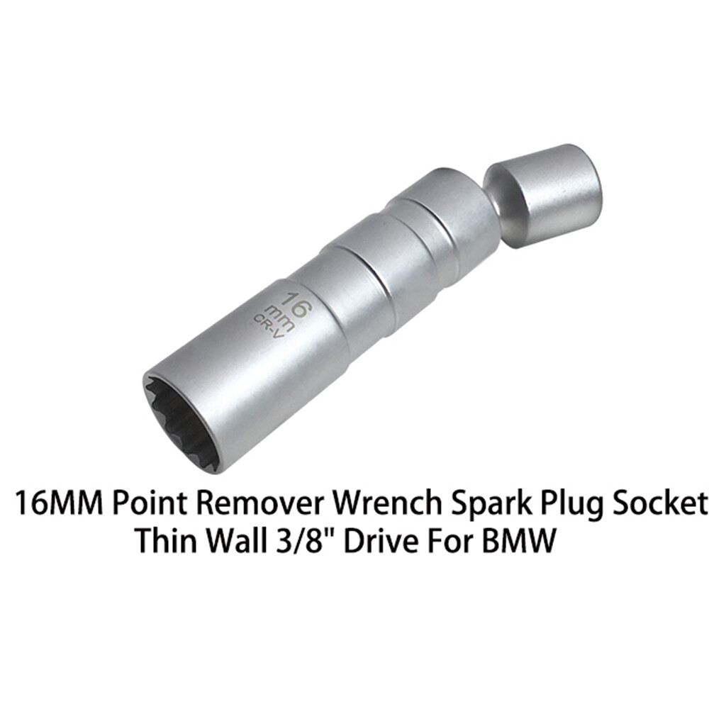 Dovewill 16mm Magnetic Thin Wall Swivel Spark Plug Socket Removal Tool 12 Pt 3/8'' Drive