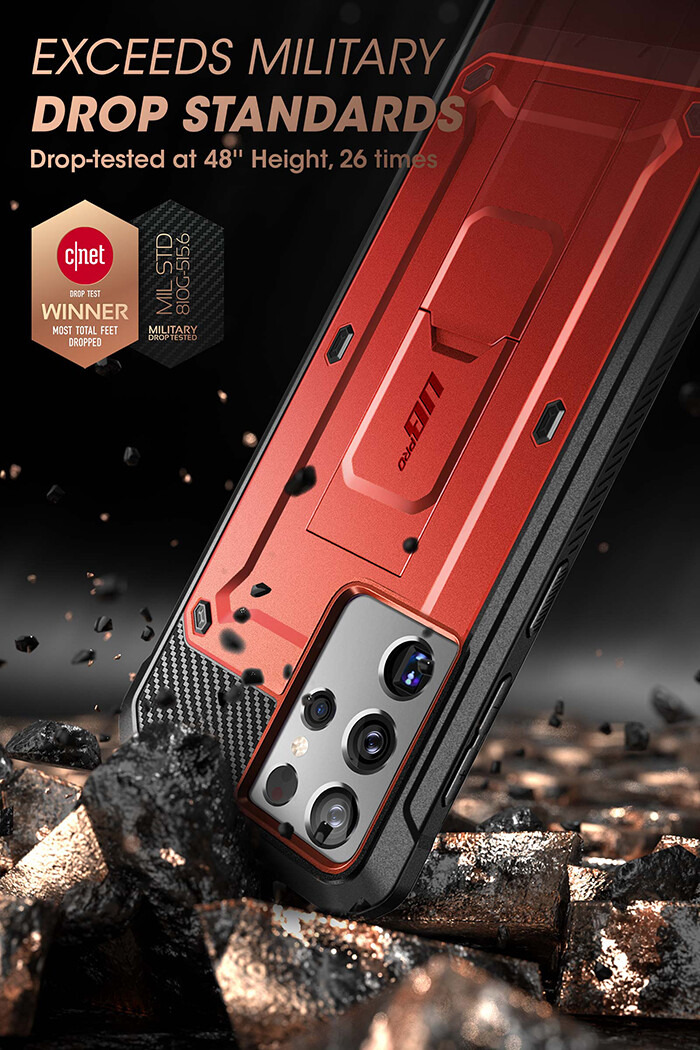 SUPCASE UB Pro Đối Với Samsung Galaxy S21 Siêu 5G Ốp (Bản Phát Hành 2021) Bảo Vệ Màn Hình Tích Hợp Với Vỏ Bọc Chắc Chắn Và Chân Đế Toàn Thân
